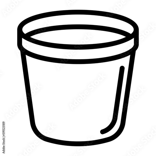 bucket line icon