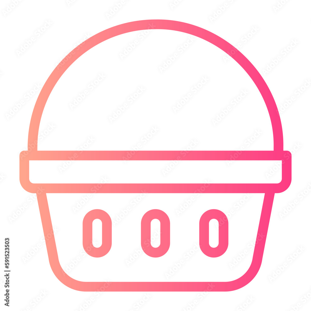 picnic basket gradient icon picnic basket gradient icon