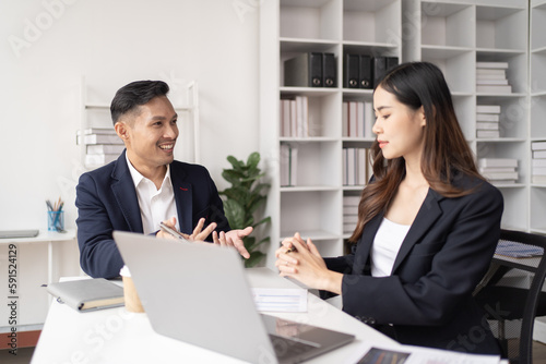 Teamwork meeting, tablet and business people in office workplace. Collaboration, technology and workers, men and or employees with touchscreen planning sales, research or financial strategy in company