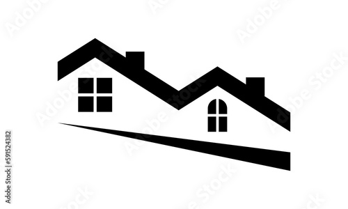 building roof home logo vector