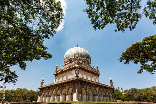 Exterior of the Qutub Shahi Tombs (Tomb of 3rd King Ibrahim Quli Qutb Shah), Hyderabad, Telangana, India, Asia photo