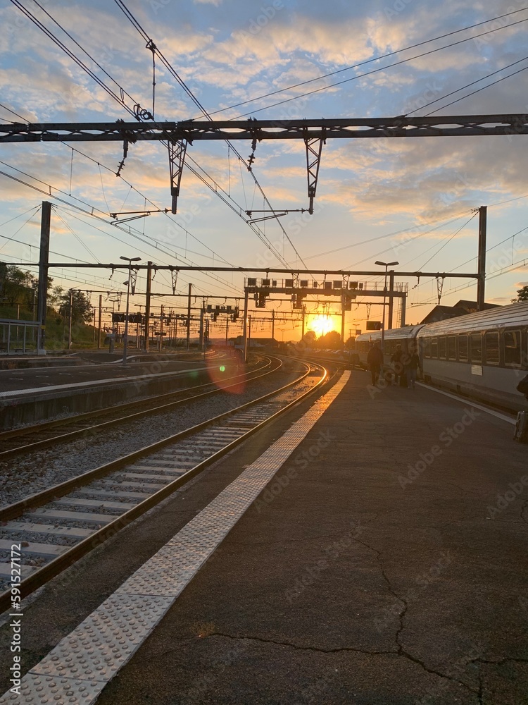 Fototapeta premium chemin de fer 