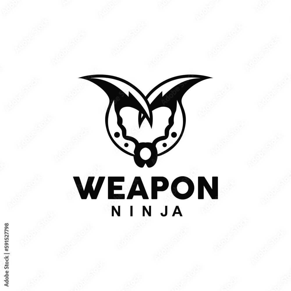 Weapon Logo, Traditional Weapon Karambit Vector, Ninja Fighting Tool Simple Design, Symbol Icon, Illustration