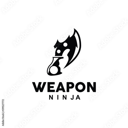 Weapon Logo, Traditional Weapon Karambit Vector, Ninja Fighting Tool Simple Design, Symbol Icon, Illustration
