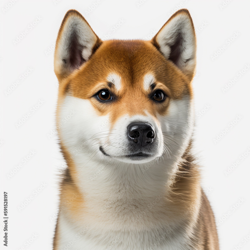 かわいい柴犬（正面）｜Cute Shiba Inu from the front, Generative AI