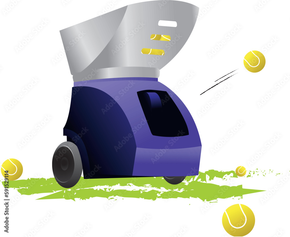 Fotografie vector illustration of a ball shooter