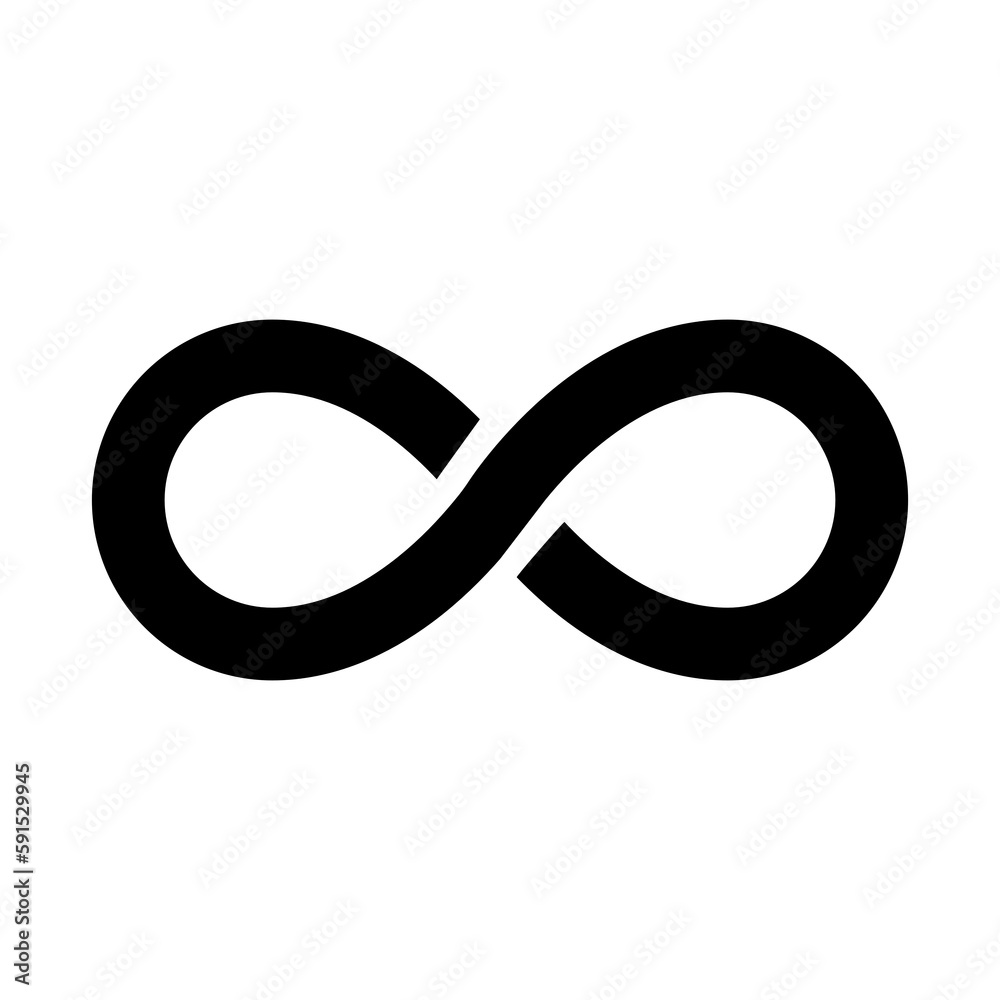 Infinity icon on transparent background. Infinity icon on transparent background.