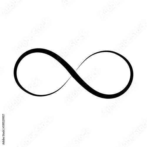 Infinity icon on transparent background.