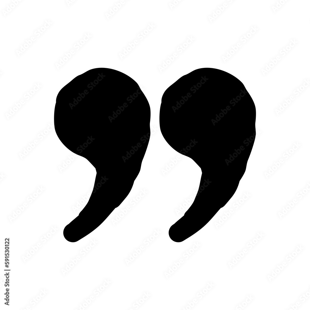 Quote mark icon isolate on transparent background. Quote mark icon isolate on transparent background.