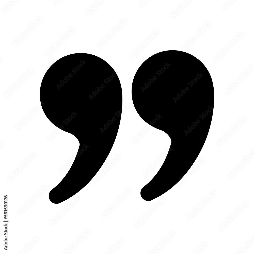 Quote mark icon isolate on transparent background. Quote mark icon isolate on transparent background.
