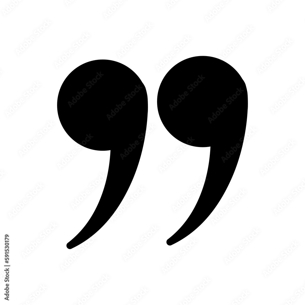 Quote mark icon isolate on transparent background. Quote mark icon isolate on transparent background.