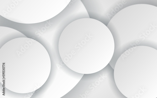 modern dynamic white gray circle shape shadow and light dimension background. eps10 vector