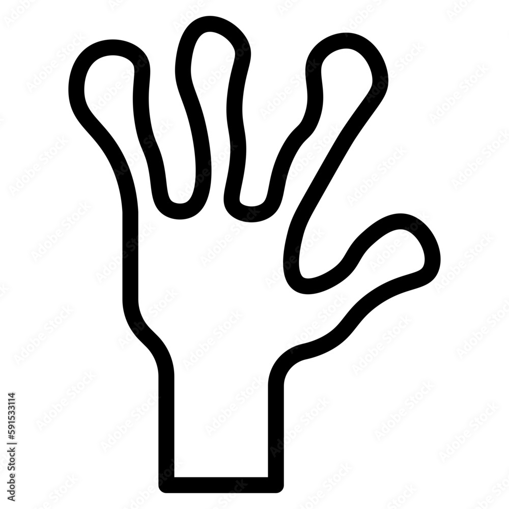 Obraz premium alien hand line 
