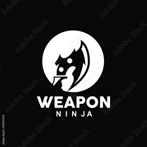 Weapon Logo, Traditional Weapon Karambit Vector, Ninja Fighting Tool Simple Design, Symbol Icon, Illustration