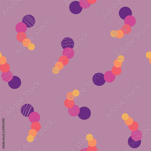 Vector abstract geometric circles repeating pattern background.