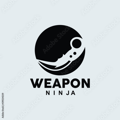 Weapon Logo, Traditional Weapon Karambit Vector, Ninja Fighting Tool Simple Design, Symbol Icon, Illustration