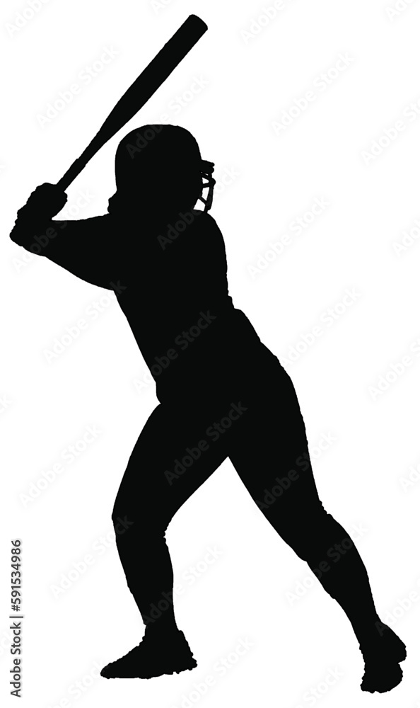softball player at bat