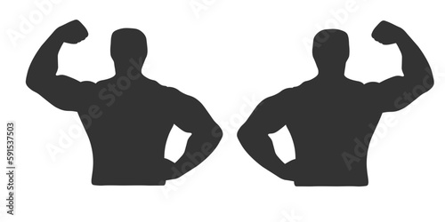 Biceps icon. Strond vector ilustration.