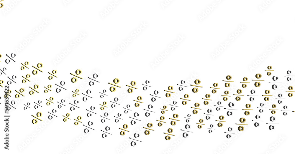 Sales icons floating in the air 3D rendering - 3D percent rain illlustration Sales icons floating in the air 3D rendering - 3D percent rain illlustration