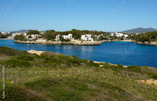 View on the Cala Dor coastline from Es Fort, Mallorca