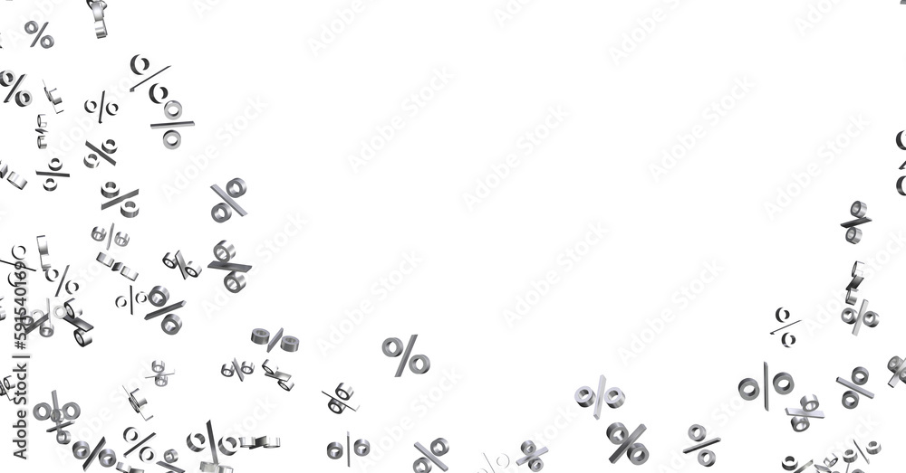 percent rain shopping digital in 3d. - 3D percent rain illlustration percent rain shopping digital in 3d. - 3D percent rain illlustration