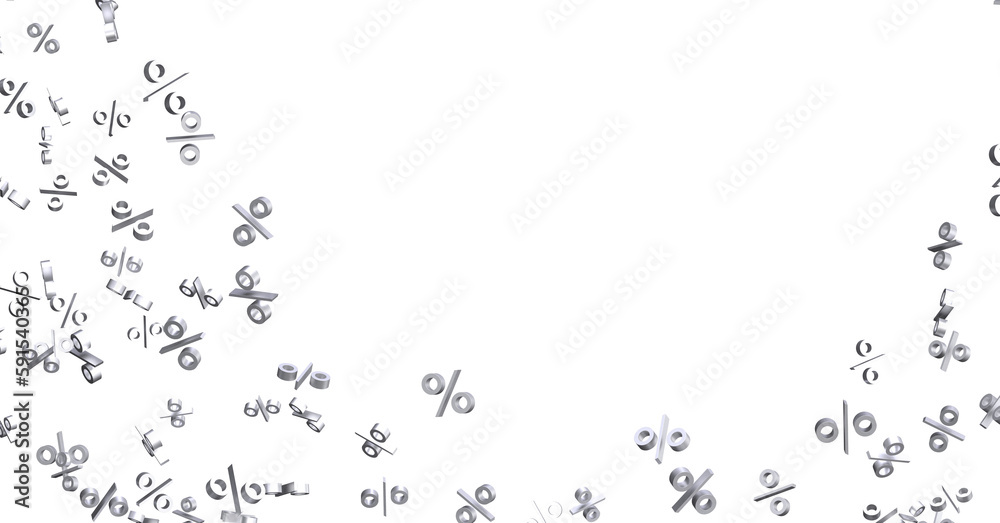 percent rain shopping digital in 3d. - 3D percent rain illlustration percent rain shopping digital in 3d. - 3D percent rain illlustration