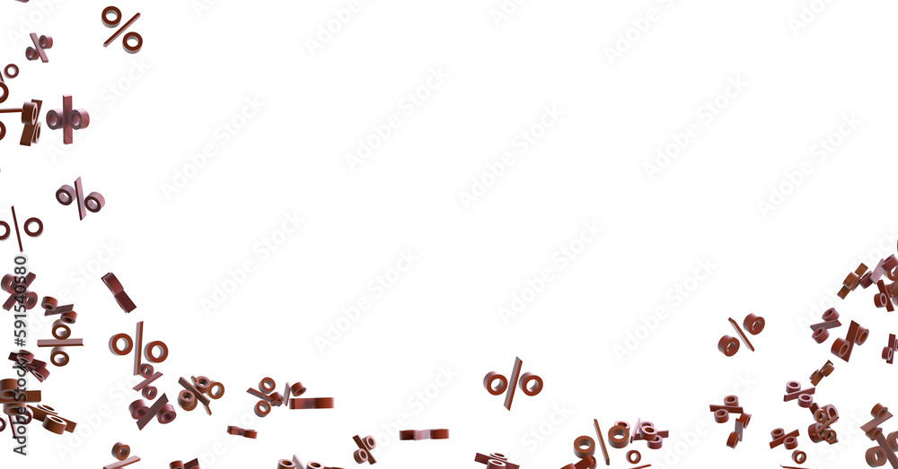 percent rain shopping digital in 3d. - 3D percent rain illlustration percent rain shopping digital in 3d. - 3D percent rain illlustration