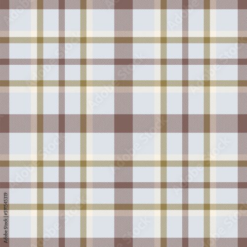 Plaid seamless pattern. Check fabric texture. Vector textile print.