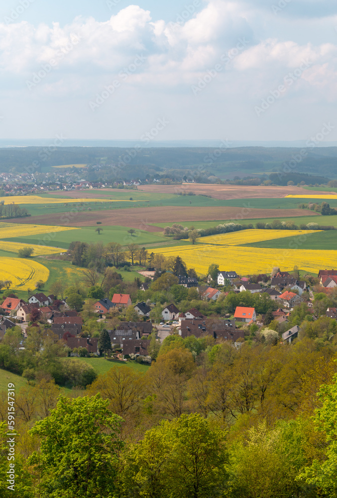 Bamberg countryside with spring fields
