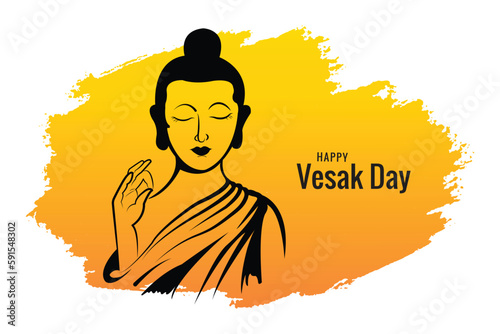 Happy vesak day celebration festival card background