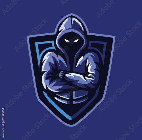 Hacker Head Logo Vector Template Illustration Design. Mascot Hacker  Logo design 
