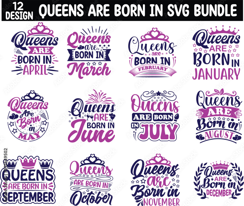 queens are born in svg bundle,queens are born in svg design 
princess are born in svg, happy birthday svg, birthday girl svg, birthday squad svg, birthday queen svg, its my birthday svg, black queen, 