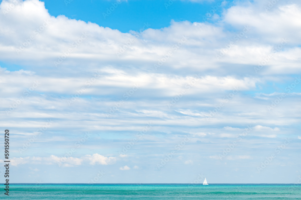 horizon view of daylight sky and summer yacht horizon view of daylight sky and summer yacht