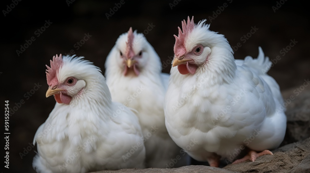 Fluffy Leghorn Chickens