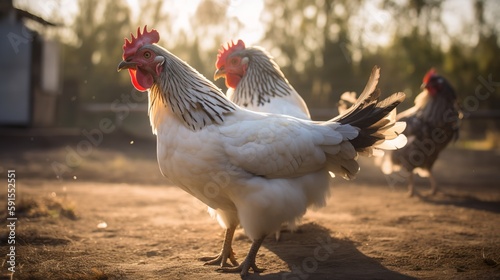 Leghorn chicken Lifestyle Photography