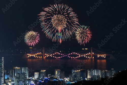 A fireworks event is being held in Gwangalli, Busan, in hopes of holding the 2030 Expo