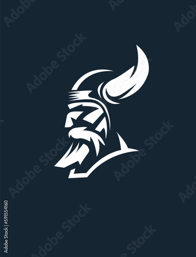 viking Head Logo Vector Template Illustration Design. Mascot Viking Logo design viking sport logo