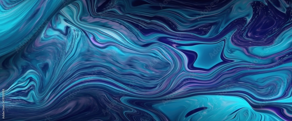 Obraz premium blue theme marble texture liquid background, blue texture abstract background. Generative AI