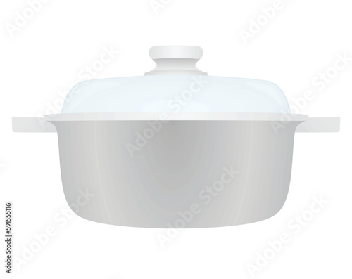 Isolated cooking pot. vector illustration
