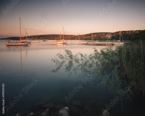 Sailboats in the port at la...
