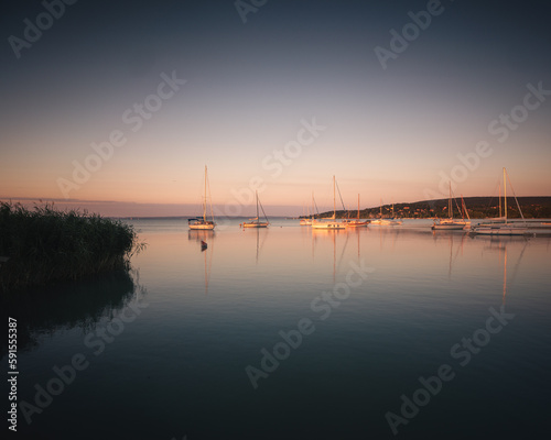 Sailboats in the port at la...