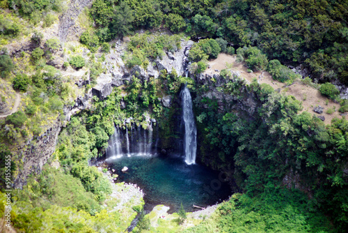 Waterfall in Grand Bassin, Reunion Island, France photo