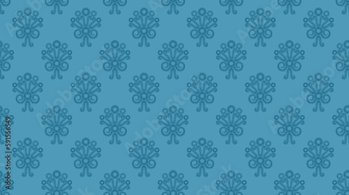 Ikat floral paisley embroidery on navy blue background.geometric ethnic oriental pattern traditional.Aztec style,abstract,vector,illustration.design for texture,fabric,clothing,wrapping,decoration.