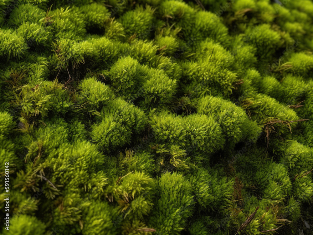 Fototapeta premium Magische Mooswelten: Faszinierende Moosstrukturen, grüne Textur, Naturschönheit, mikroskopische Welt, biologische Vielfalt - Ideal für Umweltthemen, Ökologie & inspirierende Naturfotografie 3
