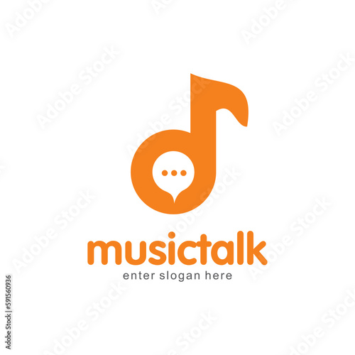 musical logos, music chat, with chat bubbles. for the application logo, event, community, etc. 