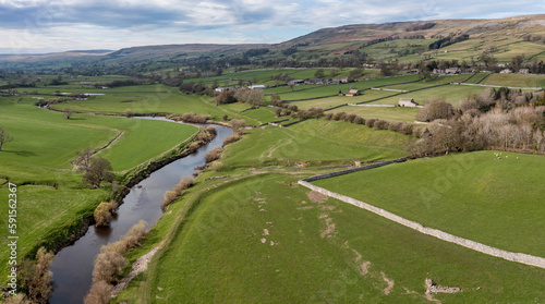 River Ure at Thornton Rust looking west photo
