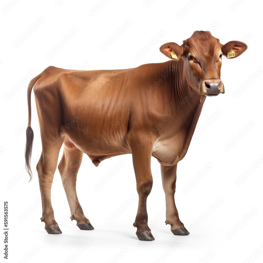 cow isolated on white