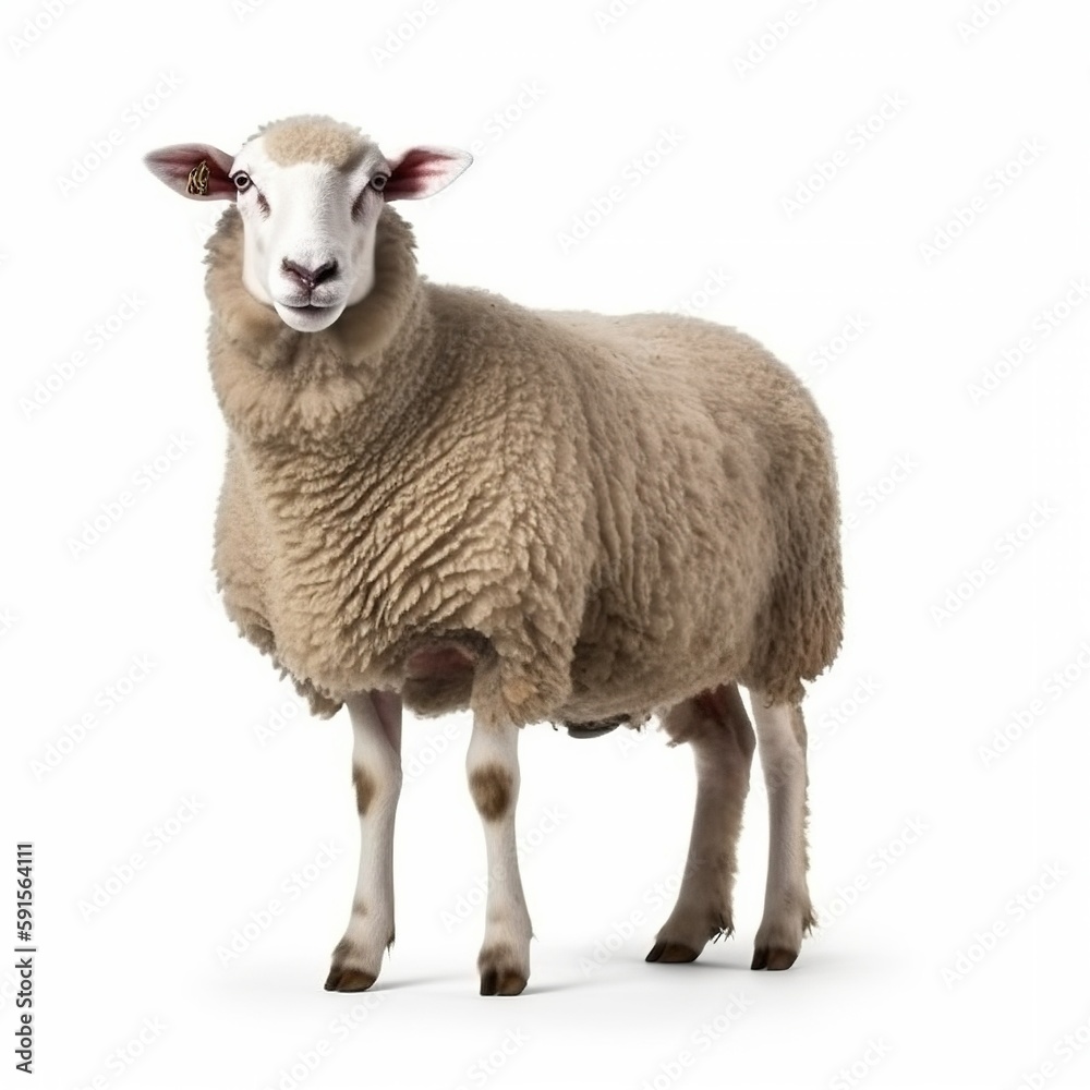 sheep isolated on white background sheep isolated on white background