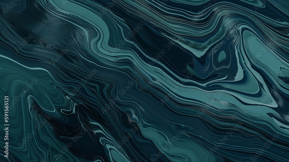 Blue and Green Marble Texture with Flowing Lines Created using Generative AI Blue and Green Marble Texture with Flowing Lines Created using Generative AI