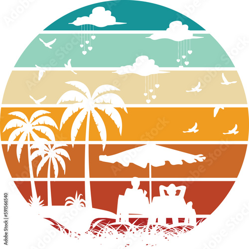 Vintage-Retro summer T-Shirt Design